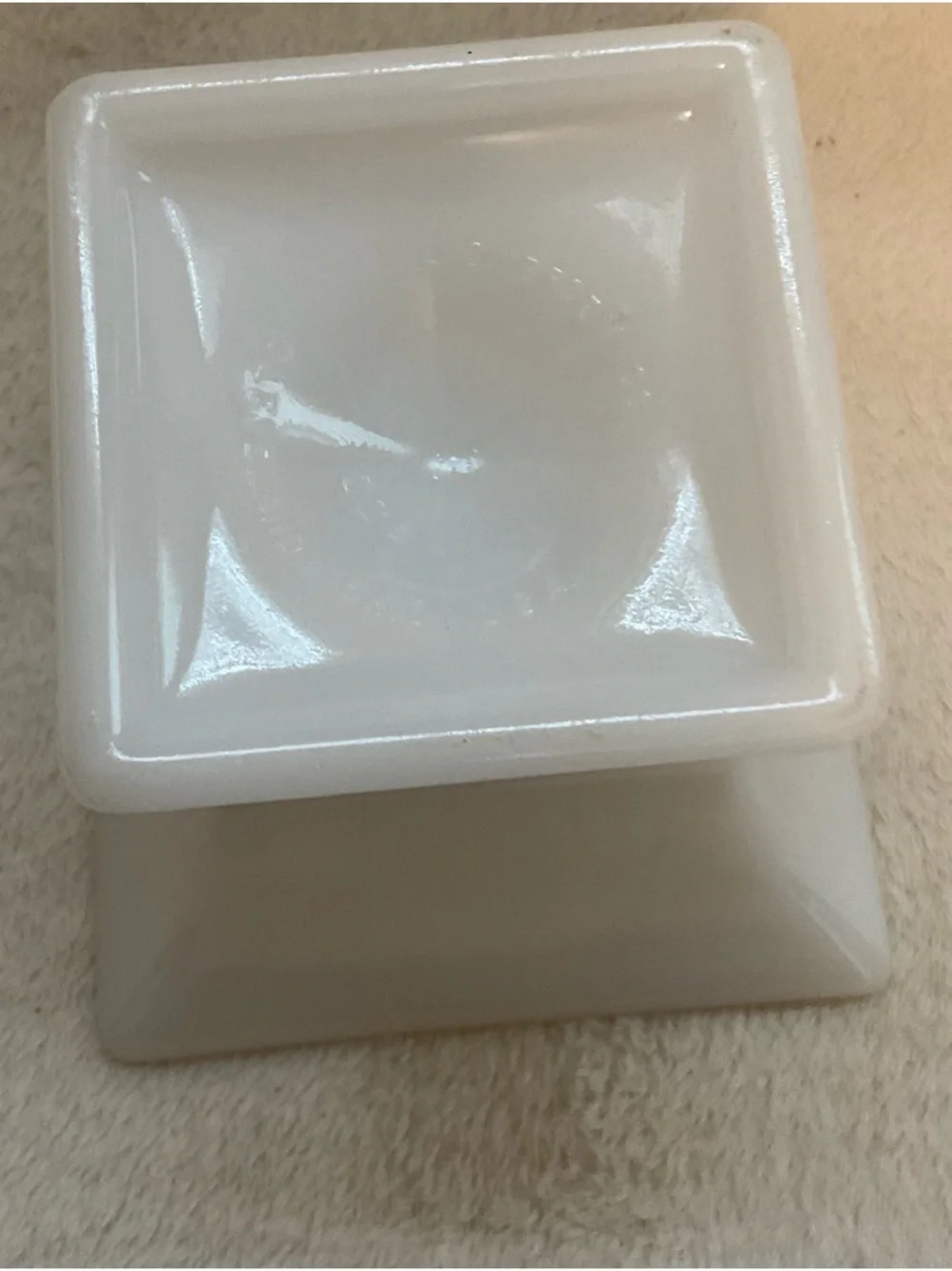 White Ceramic Square Pedestal Serving Dish